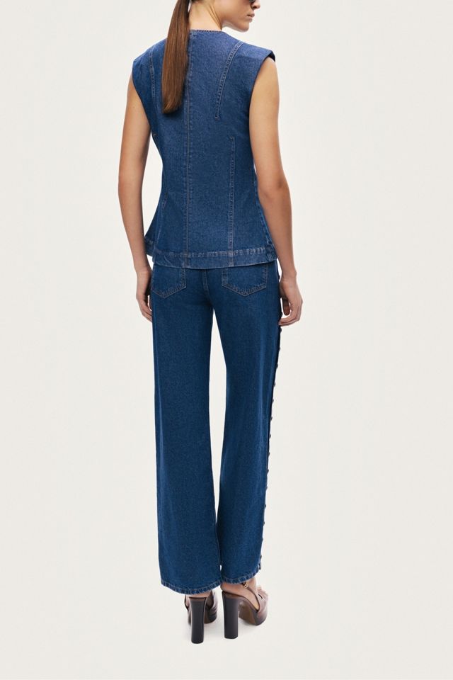 Nocturne Eyelet Detail Wide Leg Jean #4