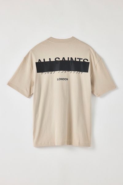 AllSaints Redact Graphic Oversized Tee