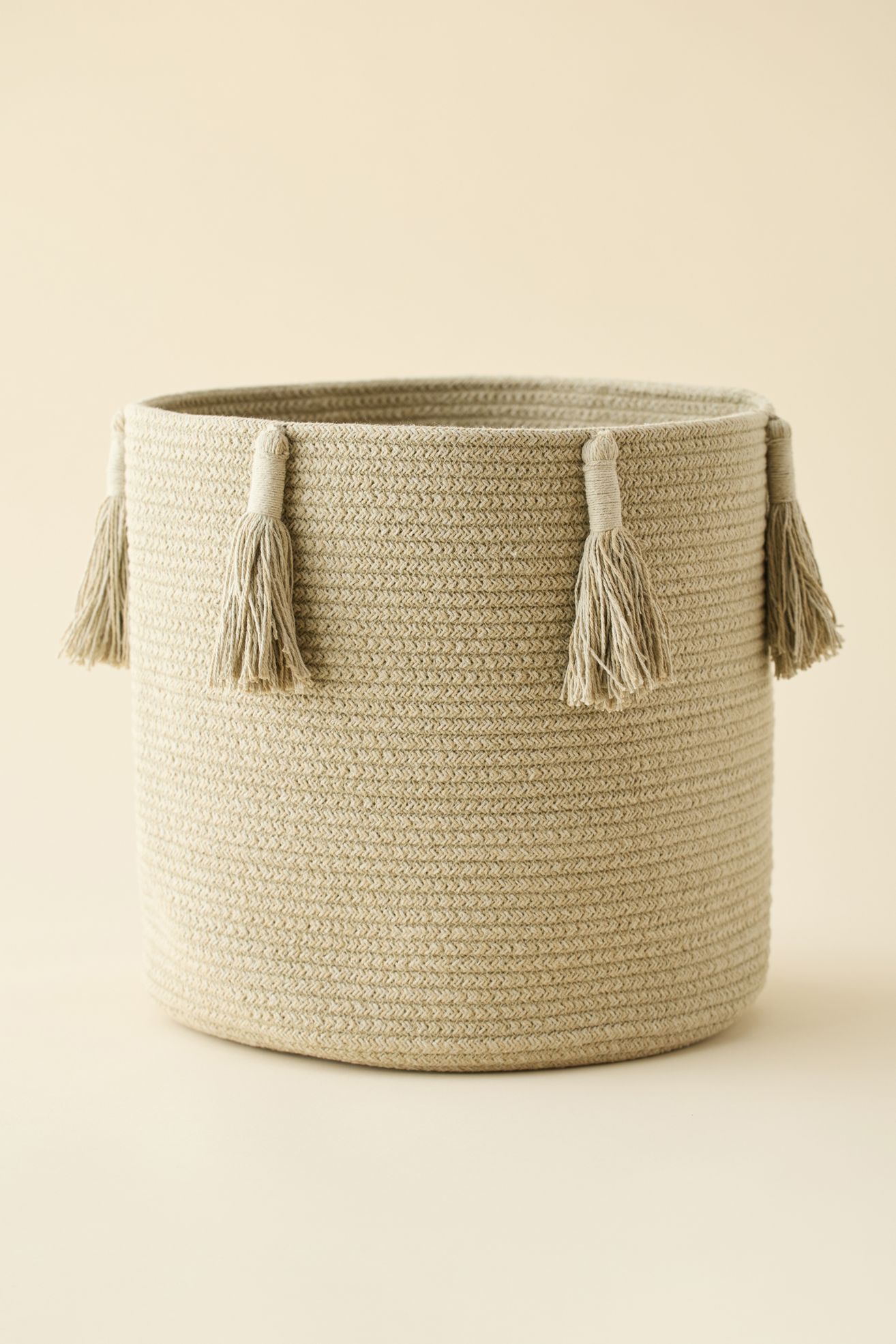 Lorena Canals Mara Braided Storage Basket - Light Green, ONE SIZE