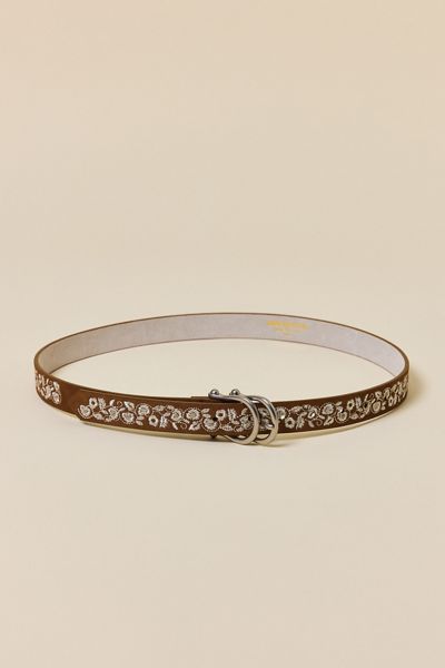 BDG Margot Lace Embroidered Suede Belt
