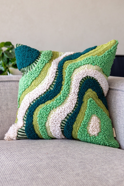YaYa & Co. Liam Organic Cotton Abstract Pillow