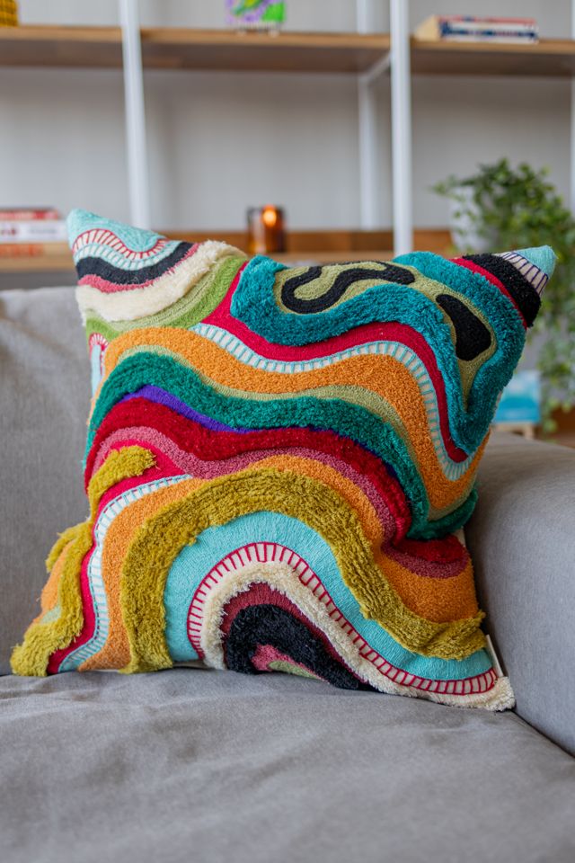 YaYa & Co. Echo Organic Cotton Abstract Pillow #1