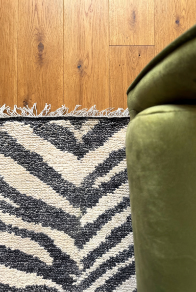 YaYa & Co. Zebra Organic Wool Handknotted Rug