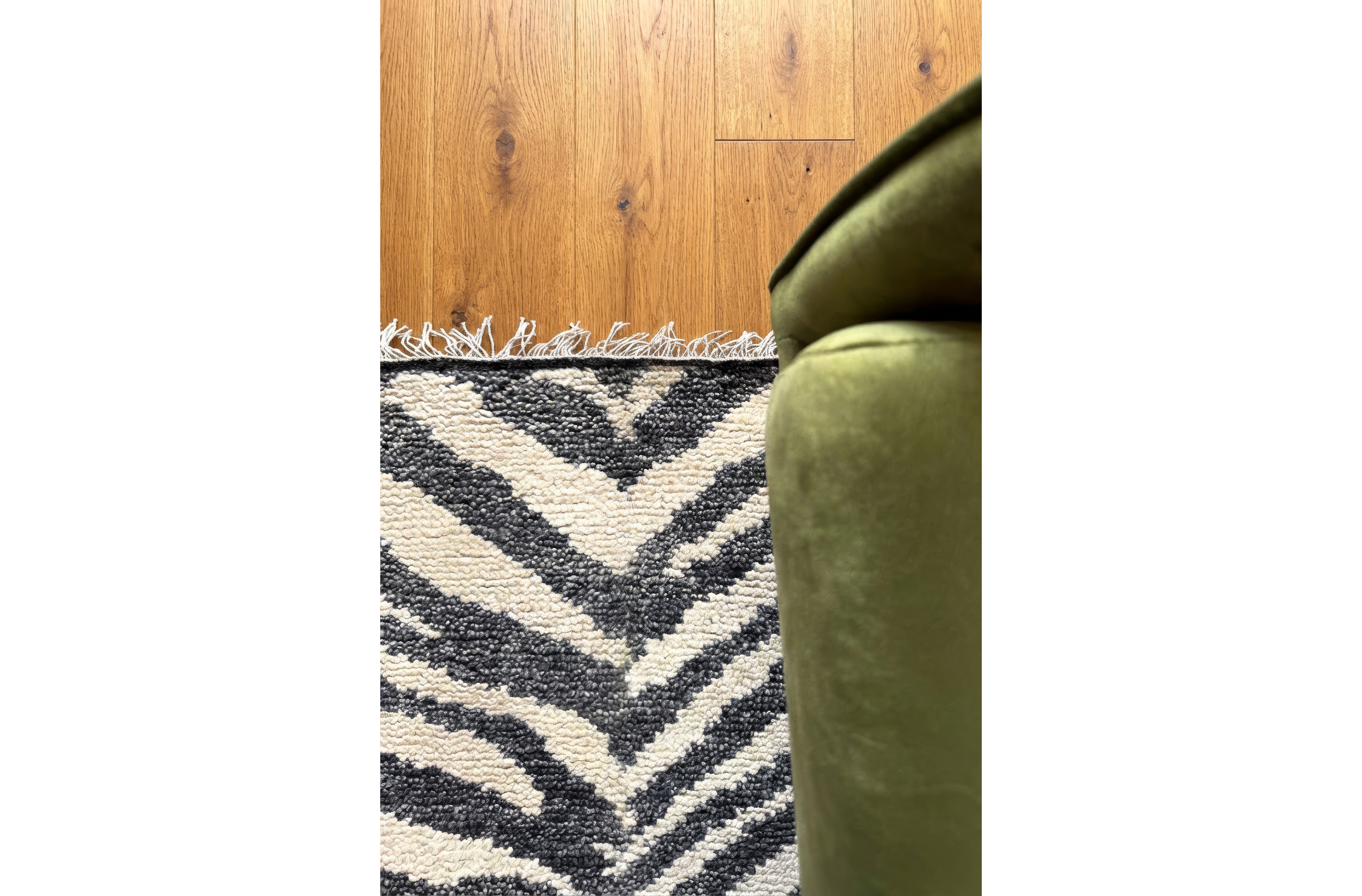 YaYa & Co. Zebra Organic Wool Handknotted Rug