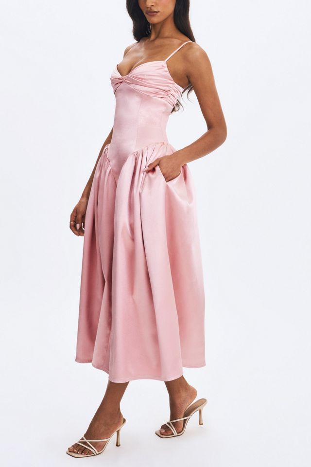 Miss Circle Tullia Satin Ruched Midi Dress #2