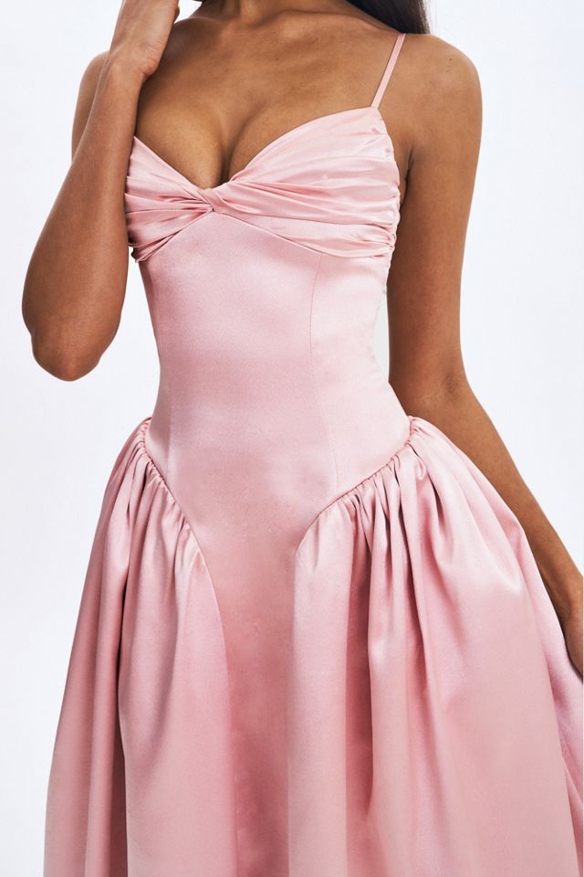 Miss Circle Tullia Satin Ruched Midi Dress #3