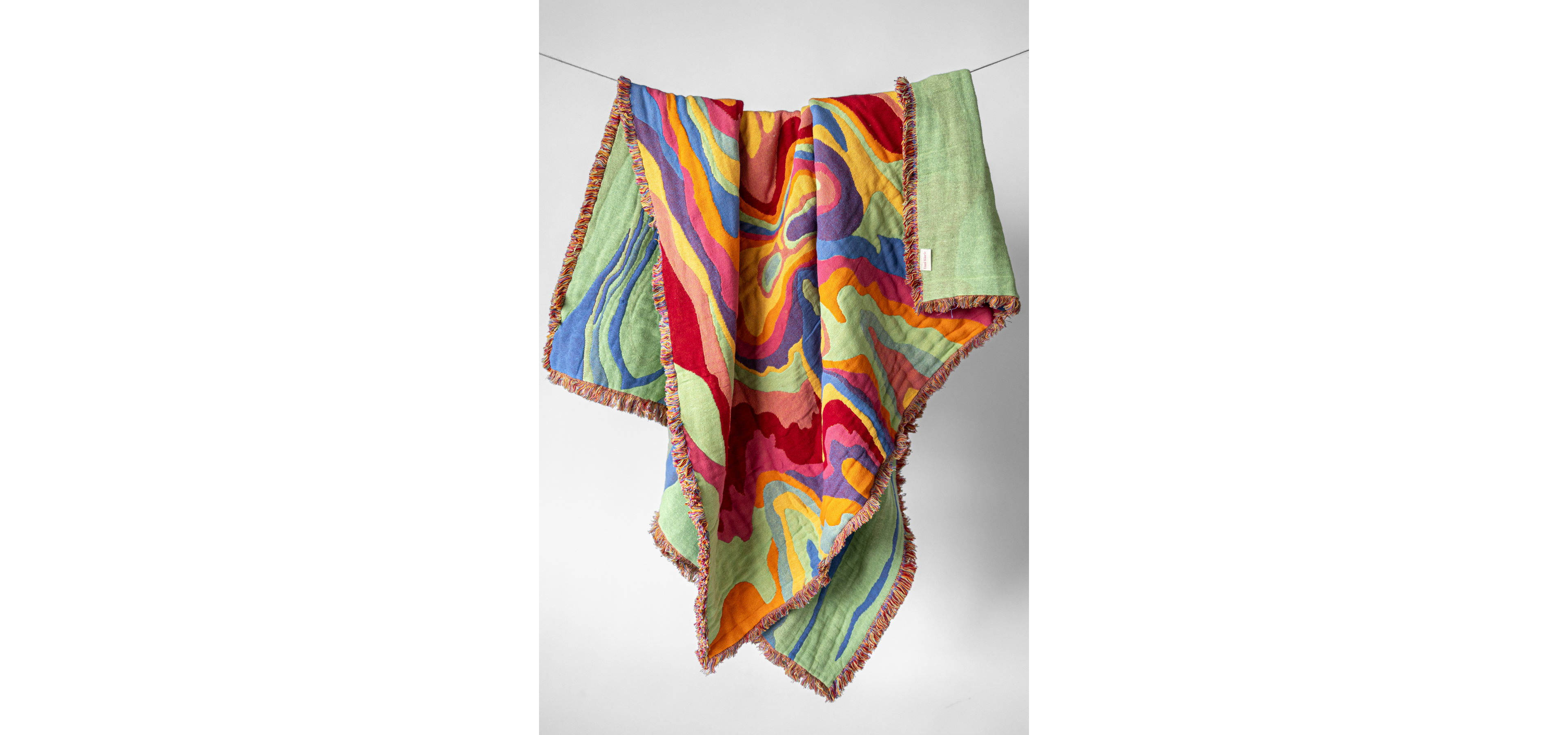 YaYa & Co. Bellows Organic Cotton Abstract Tapestry Throw Blanket