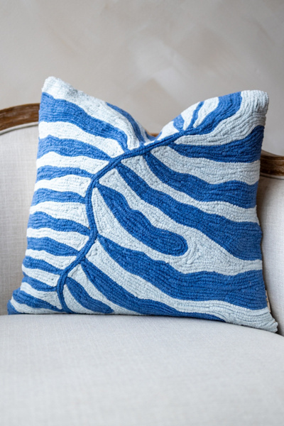 YaYa & Co. Parker Organic Cotton Embroidered Floral Pillow