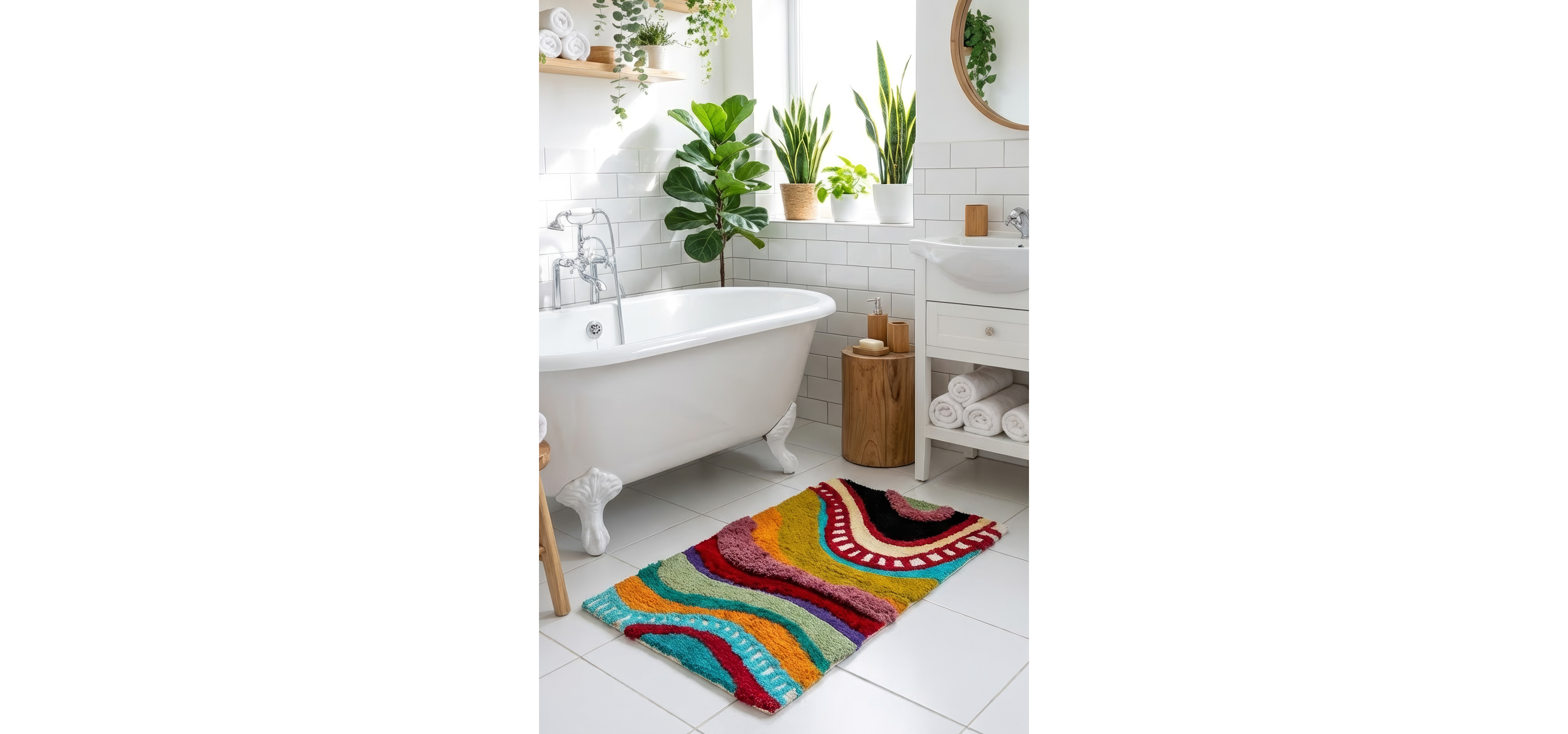YaYa & Co. Echo Organic Cotton Abstract Bathmat