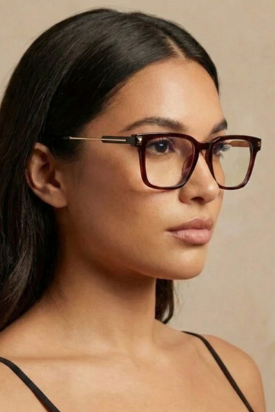Fifth and Ninth Fifth & Ninth Karli Square Blue Light Glasses in Brown, Women's at Urban Outfitters