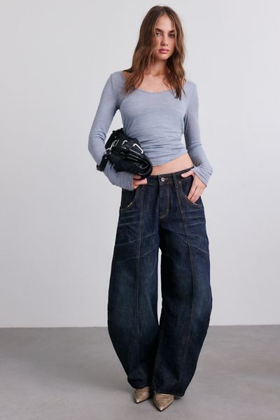 BDG Mallory Mid-Rise Horseshoe Jeans