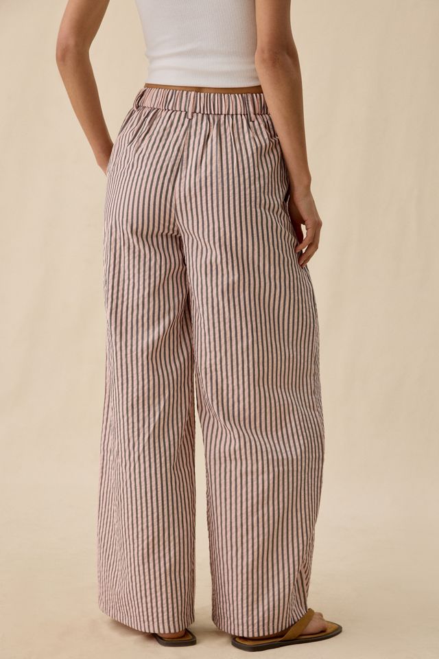 Pantalon Ramona à rayures taille haute et jambe large Daisy Street #2