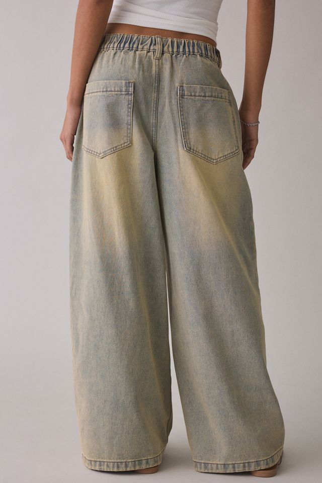 Daisy Street Freya Asymmetric Charm Button Baggy Jeans #4