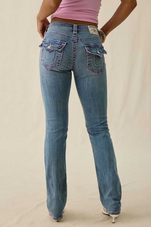 True Religion Billie Topanga Wash Super T Flap Mid-Rise Straight Jeans #2