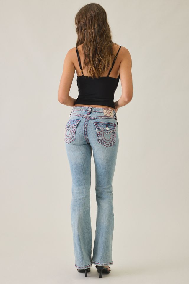 True Religion Becca Sierra Haze Big T Flap Mid-Rise Bootcut Jeans #4