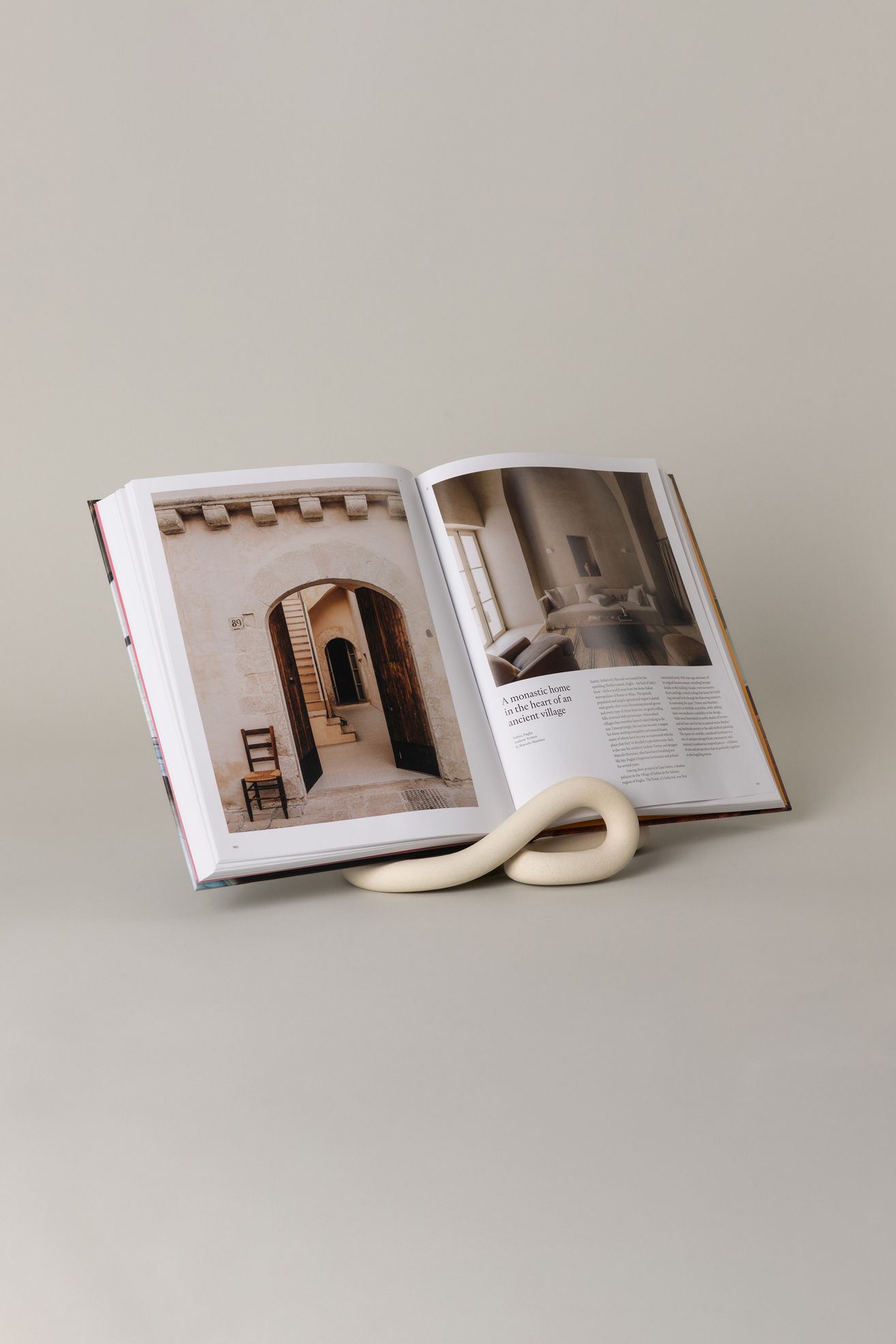 SIN Ceramic Lumbra Bookstand - Bone, ONE SIZE