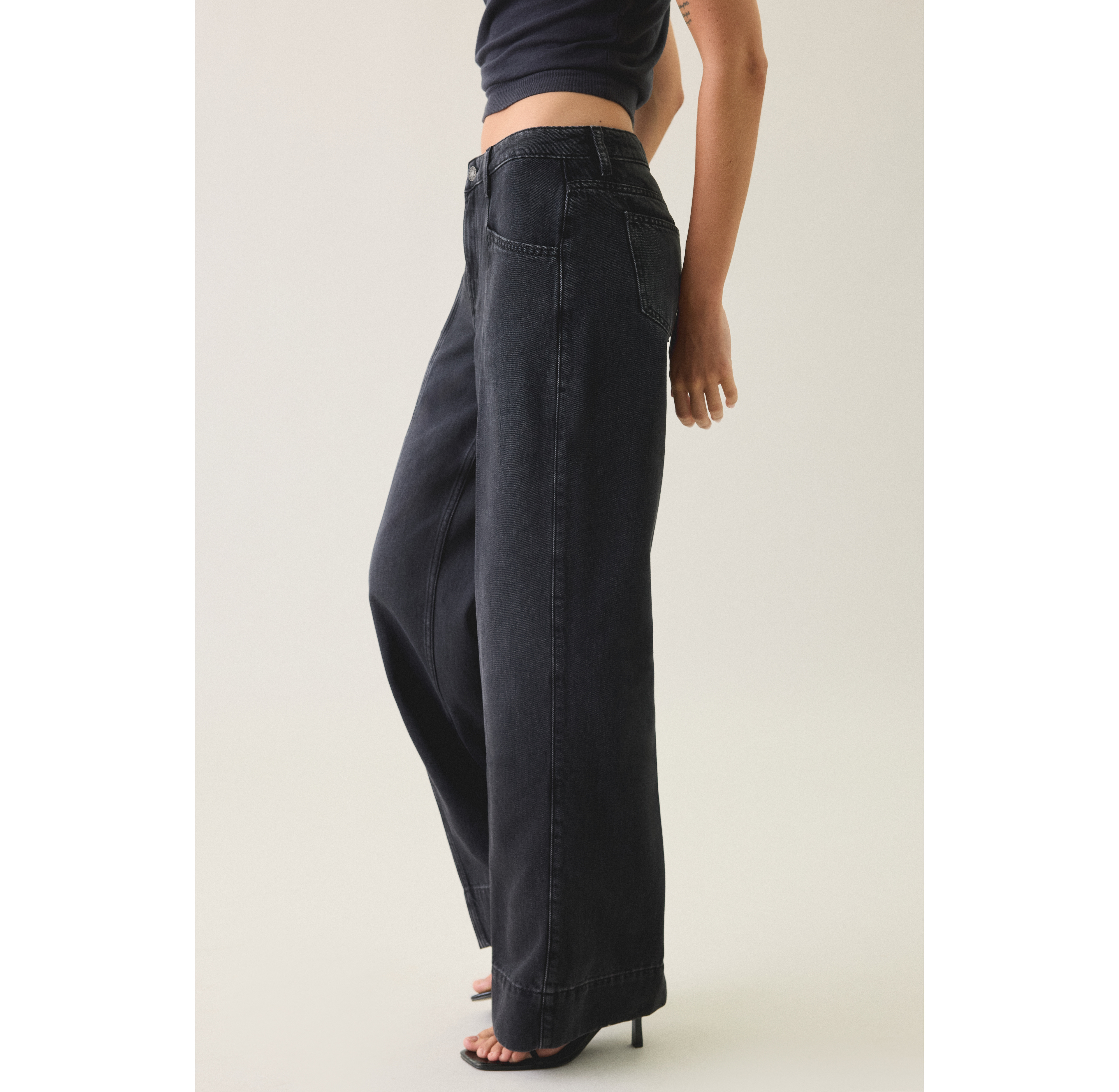 GUESS Jeans G11 Paneled Mid-Rise Wide Leg