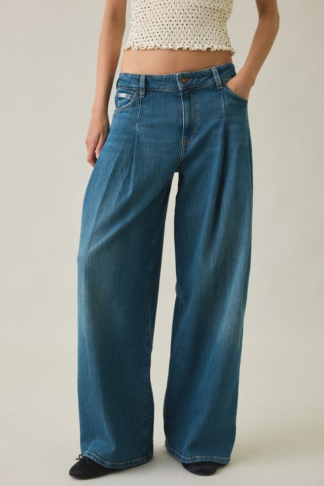 GUESS JEANS Pleated Extra Wide-Leg Jeans #1