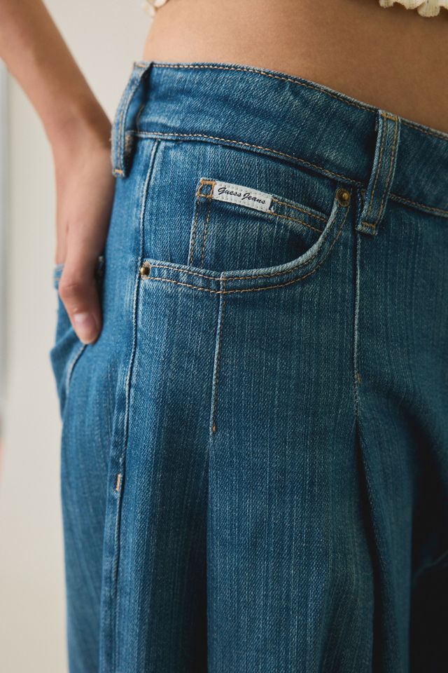 GUESS JEANS Pleated Extra Wide-Leg Jeans #3
