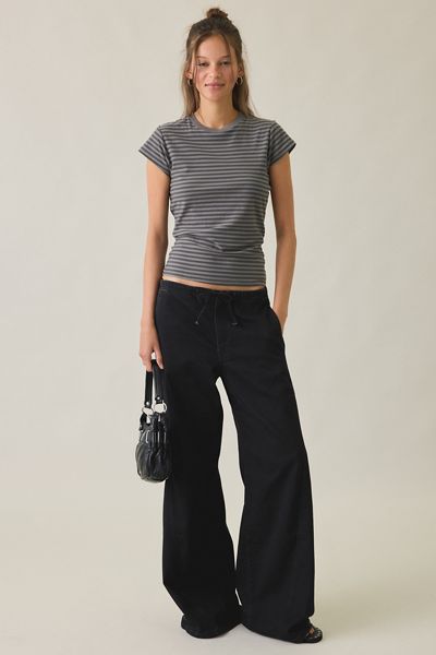 GUESS JEANS Twisted Seam Low-Rise Baggy Jogger Jeans