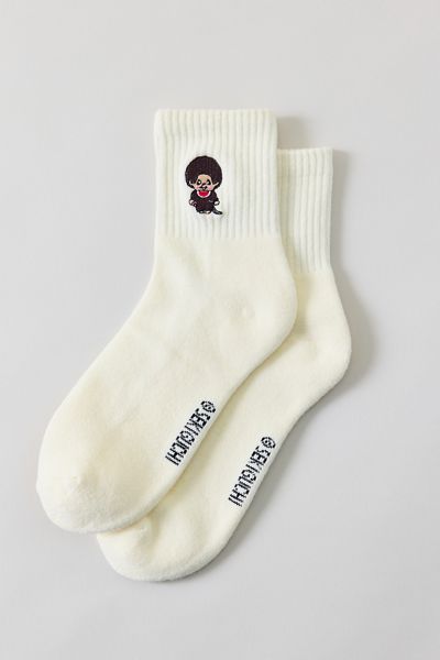 Monchhichi Embroidered Icon Quarter Crew Socks