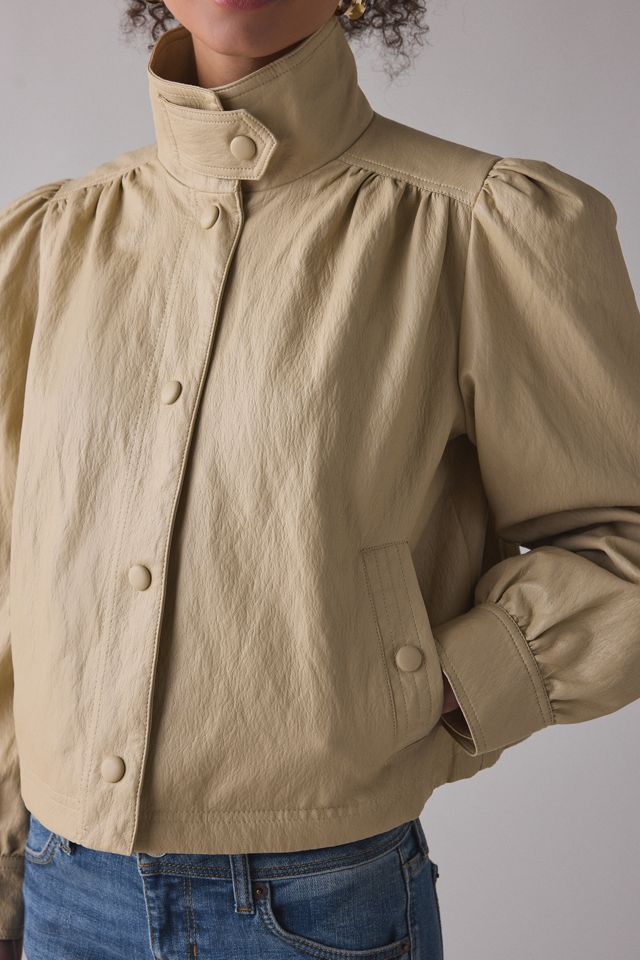 Veste à manches bouffantes en faux cuir Avec Les Filles #3