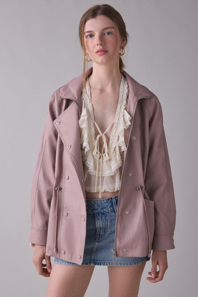 Avec Les Filles Faux Leather Anorak Jacket #2