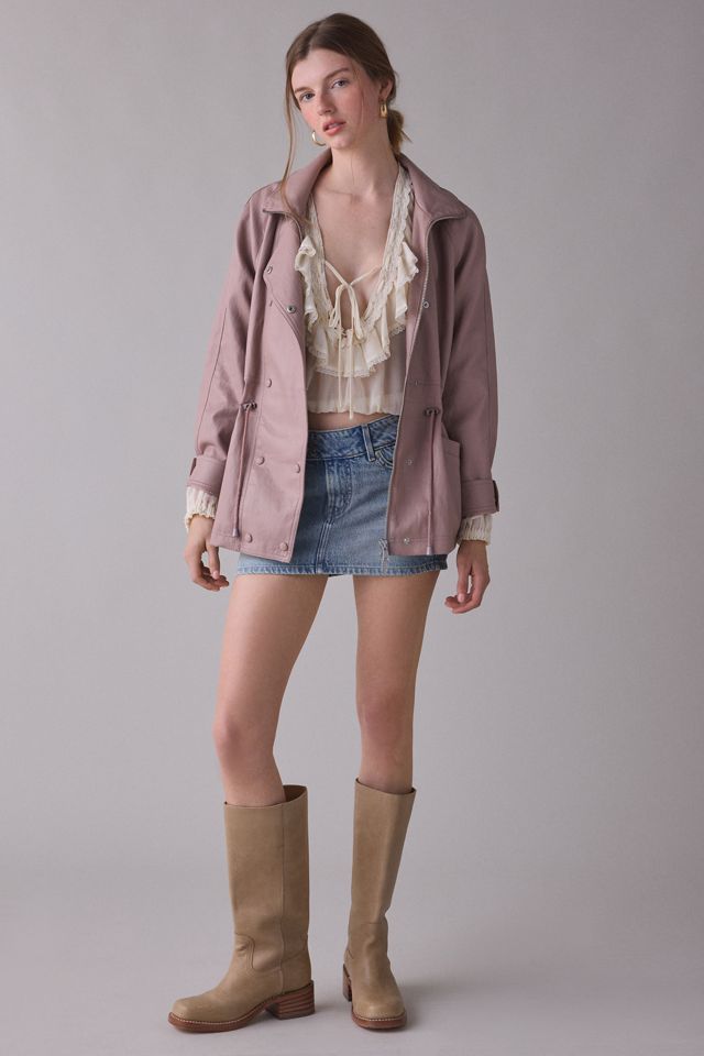 Avec Les Filles Faux Leather Anorak Jacket #4