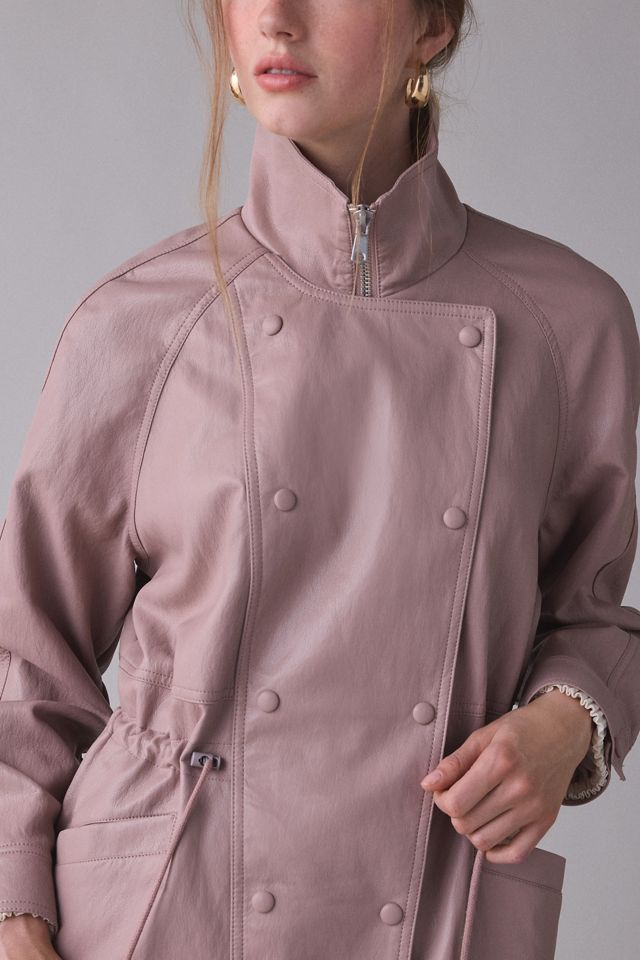 Avec Les Filles Faux Leather Anorak Jacket #5