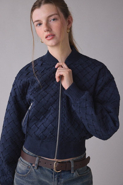 Avec Les Filles Woven Bomber Jacket