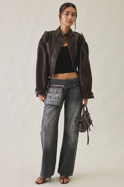 BDG Kayla Utility Belted Low-Rise Jeans