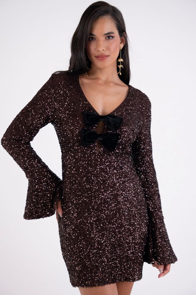 Amy Lynn Diana Premium Sequin Dress with Bow Tie #1