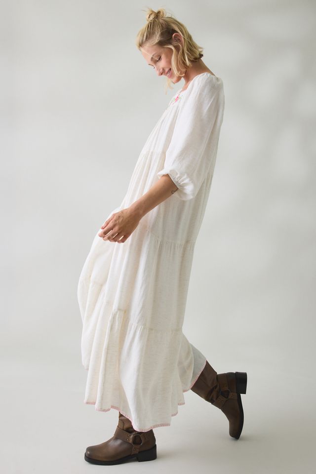 Daisy Street Goldie Floral Embroidered Tiered Maxi Dress #2