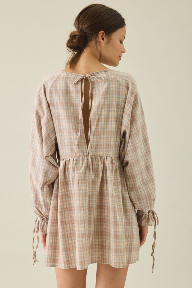 Daisy Street Lulu Long Sleeve Plaid Cotton Mini Dress #2