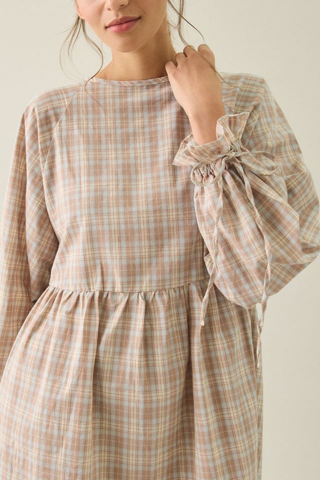 Daisy Street Lulu Long Sleeve Plaid Cotton Mini Dress #3