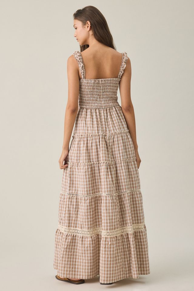 Daisy Street Mira Lace Trim Tiered Maxi Dress #1