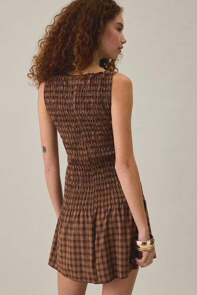 Daisy Street Kaya Smocked Drop Waist Mini Dress