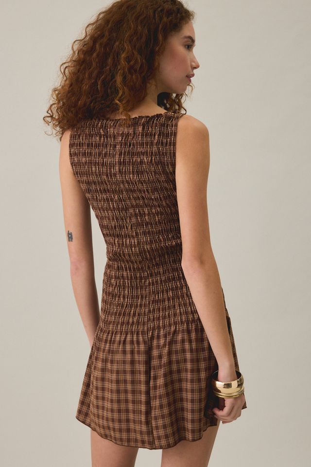 Daisy Street Kaya Smocked Drop Waist Mini Dress #4