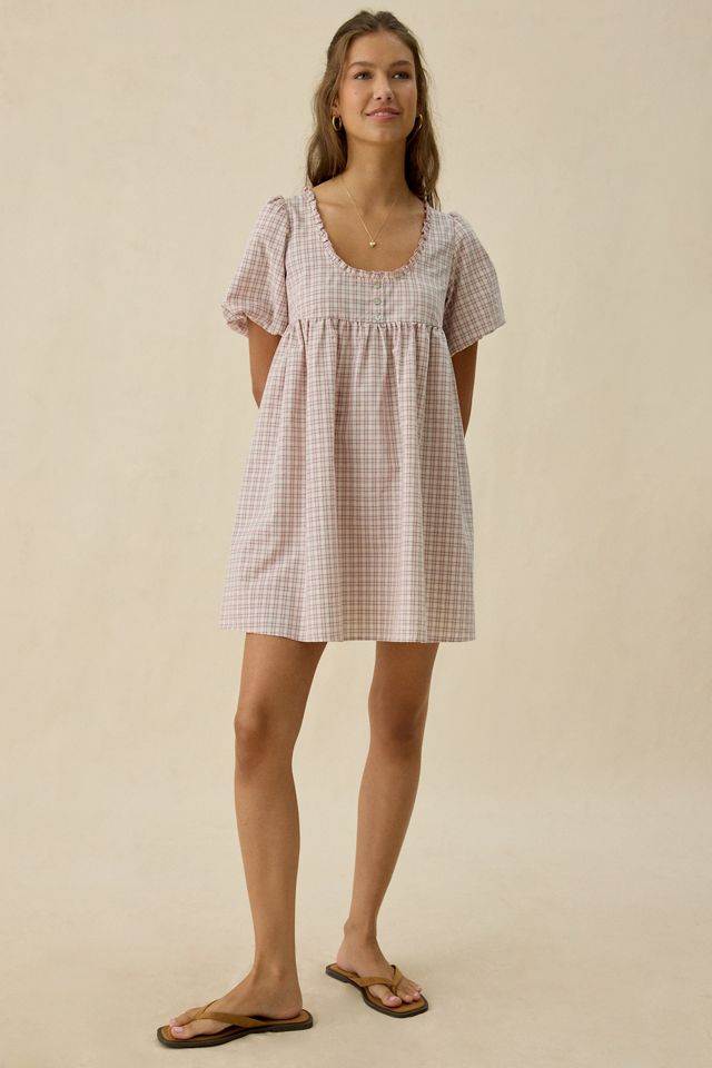 Daisy Street Orielle Puff Sleeve Babydoll Mini Dress #1