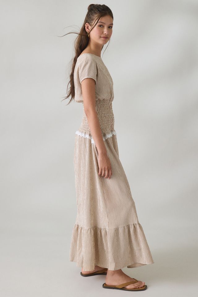 Daisy Street Danica Smocked Short Sleeve Maxi Dress #3