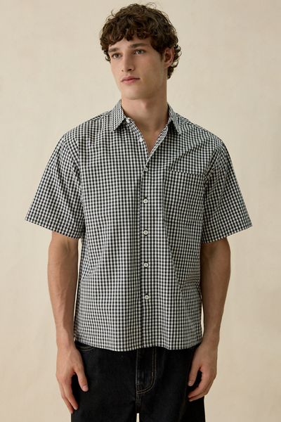 UO Boxy Poplin Short Sleeve Shirt