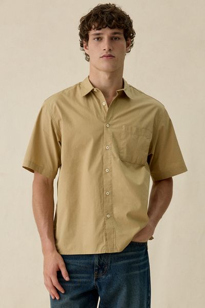 UO Boxy Poplin Short Sleeve Shirt