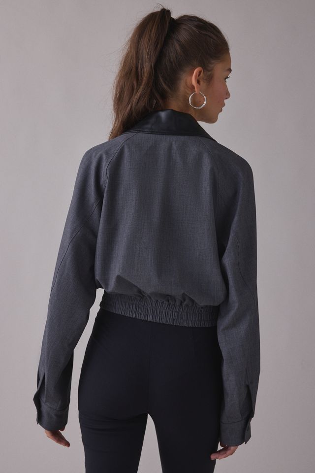NIA Daniel Contrast Collar Bomber Jacket #3