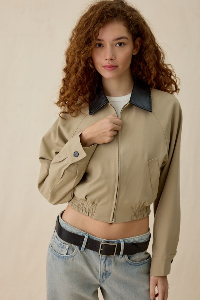 NIA Daniel Contrast Collar Bomber Jacket #1