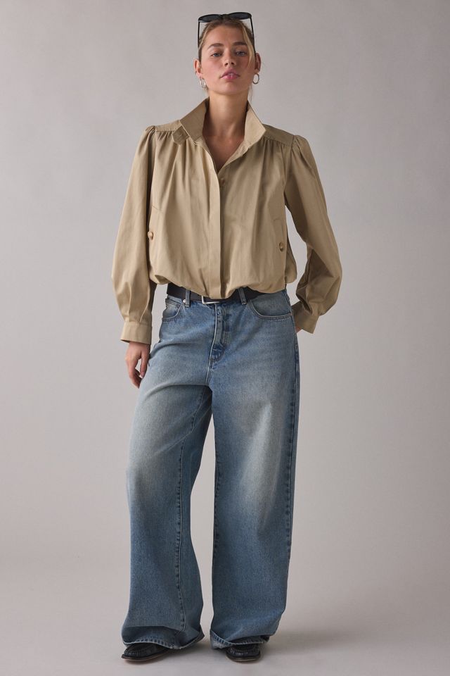 ASTR The Label Estero Gathered Sleeve Bomber Jacket #2