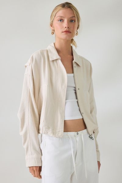 BLANKNYC Oyster Bar Linen Utility Jacket