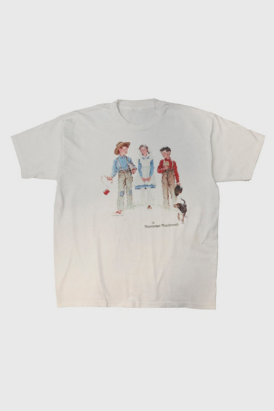 Vintage Norman Rockwell Children Graphic T-Shirt