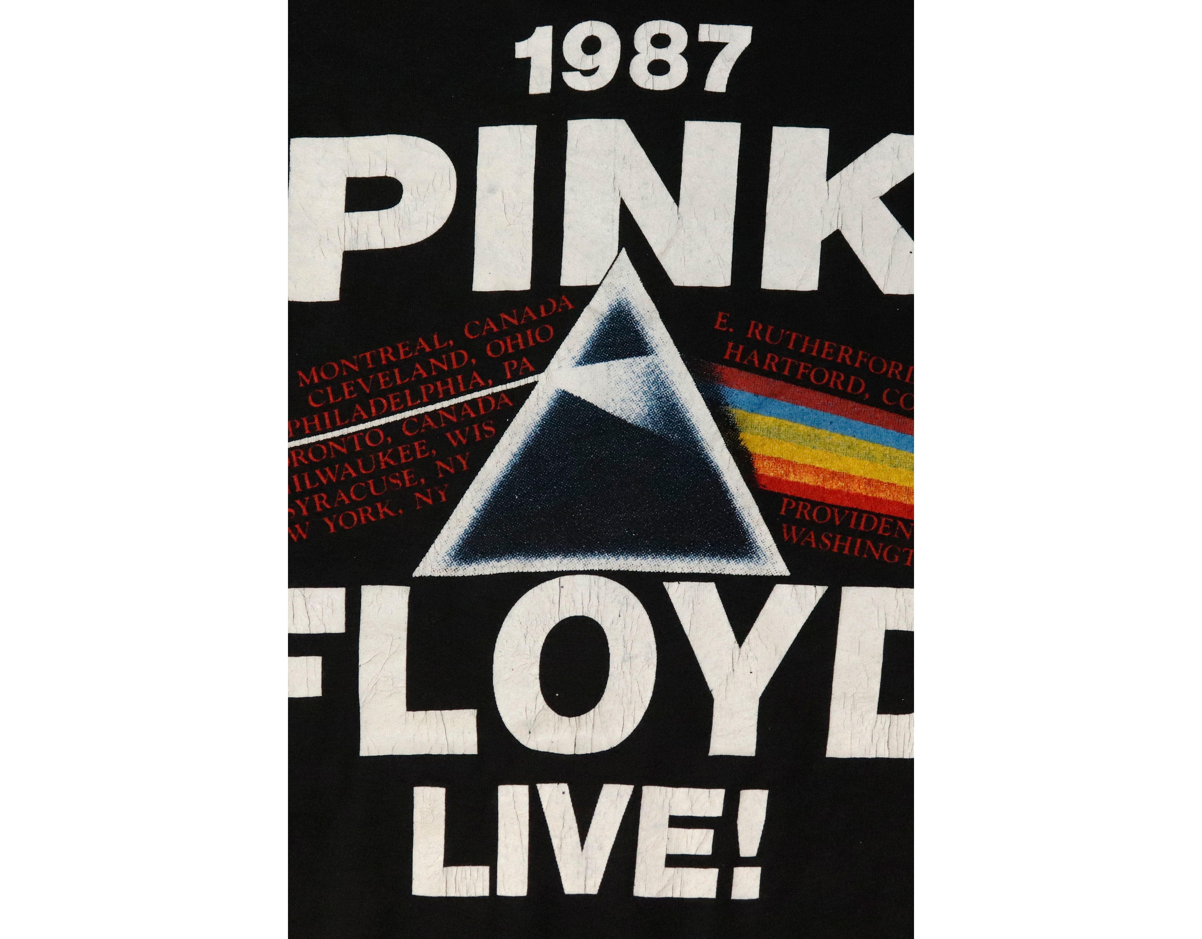 Vintage Pink Floyd 1987 Live Tour Graphic T-Shirt