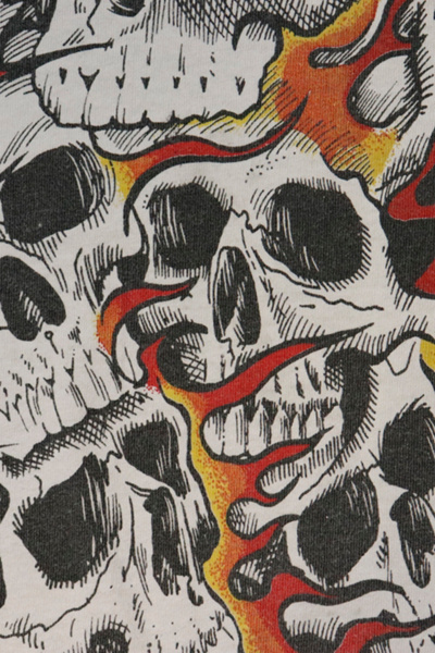 Vintage Jarvis Ace 92 Skull Flames Graphic T-Shirt