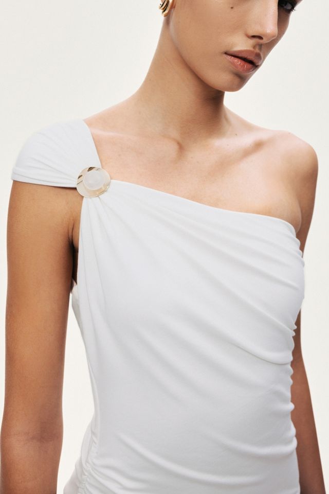 Nocturne One-Shoulder Contrast Maxi Dress #3